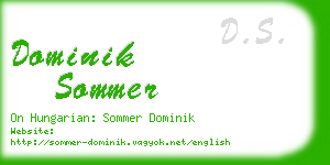dominik sommer business card